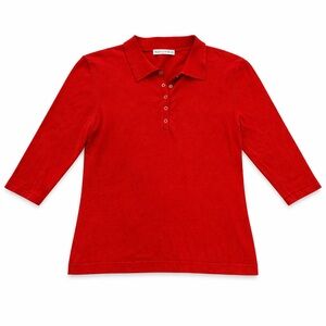 Fairway & Greene Red Long Sleeve Polo Whistling Straits Medium Cotton Blend